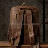 10A+ High quality bag British Handmade Top Layer Cowhide Backpack Men's Leather Travel Large Capacity Crazy Horse Computer bags tote