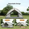 Tentes et abris extérieur double couche argent enduit tente de pique-nique camping automatique pliant portable étanche solaire ouverture rapide