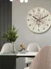 Horloges murales Belle fleur bouquet horloge 3D nordique métal design moderne pour la décoration de la maison quartz super muet montre