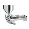 Machine de remplissage de liquide pneumatique cosmétique manuelle semi-automatique horizontale en acier inoxydable petite quantité