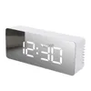 Skrivbordsklockor T526 Stor skärm Mekanisk bordsnattljus för hemsömn Led Digital Desk Alarm Clock Mirror YQ240118