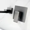 バスルームシンクの蛇口盆地風呂の真鍮と冷たい蛇口壁に取り付けられたトイレバスタブスイベルスパウトグレーカラーミキサーウォータータップ