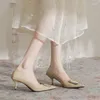Sukienka Buty marka duży rozmiar pointres gumowa podeszwa robocza dla kobiet buty obuwia moda chwastowa tkanina gh137