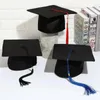 Bérets Félicitations Grad Graduation Hat Cérémonie De Diplôme 2024 Happy Mortarboard Cap University Season Party Supplies