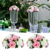 Decorative Flowers 2pc Road Flower Main Table Simulation Silk Ball Wedding Car Staircase Winter Artificial