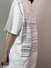 24SS TSHIRT 그래피티 프린트 둥근 목의 짧은 슬리브 대형 남성과 여성 반 소매 티셔츠