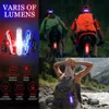 Cascos Uwayoo Scooter Bike Led Luz trasera Casco Mochila Bicicleta Luces traseras Ciclismo Accesorios de seguridad Flash Rojo Azul Lámpara Ciclismo