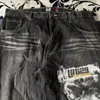 Streetwear Baggy Jeans Y2K Herren Hip Hop Lustige Grafik Retro Distressed Washed Denim Hose Hohe Taille Weites Bein 240117