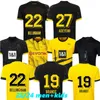 23 24 Dortmund Haller 축구 유니폼 2023 2024 Borussia 축구 축구 최고 셔츠 Neongelb Hummels Brandt 남자 아이 스페셜 키트 올 블랙 아이 키트 축구 셔츠