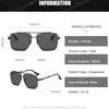Kwadratowe okulary przeciwsłoneczne UIVKISO dla mężczyzn modne podwójne wiązki metalowe szklanki słoneczne ochrona UV Blackout czarne ulice duże okulary