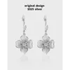 Stud Earrings Selling S925 Sterling Silver Diamond-encrusted Four-po Flower For Women High-end Fashion Luxury Jewelry