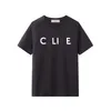 Algodão Cel Pure Classic Chest Letter impresso de camiseta masculina e feminina versátil solto de mangas curtas de mangas curtas