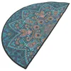 Tapis de bain Tapis de sol bohème Demi-rond Style Boho Mandala Paillasson à la mode