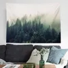 Tapisseries Brumeux Forêt Arbre Paysage Naturel Tapisserie Esthétique Chambre Décoration Tenture Murale Tissu Grande Taille Nordique Décor À La Maison Vaiduryd