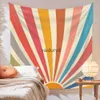 Gobeliny Rainbow Sunrise Tapestry Boho WALING HIPPIE GEOMETRIC Abstract Art Dorm Dorm Office Decorvaiduryd