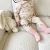 Pajamas Cute Cartoon Print ldren Outfits Autumn New Baby Long Sleeve Clothes Set Infant Tops + Pants 2pcs Homewear Suit H240508