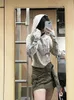 Landmine style Y2K subculture hoodie for women's spring and autumn INS design sense niche short top