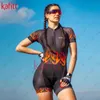 Conjuntos Kafitt Macacão de Ciclismo Feminino Brasil Triathlon Sweatpants Mulheres Camisa de Ciclismo Conjunto Uniforme de Ciclismo Calças Onepiece