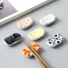 Japanese Rectangle Ceramic Chopstick Rest Colorful Pillow Chopsticks Holder Cute Flatware Stand TLY028