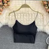 Camisoles & Tanks Strap Silk Built In Vest Spaghetti Women Crop Summer Tops Ice Top Off Bra Shoulder Underwear Sleeveless Sexy Sports