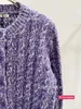 Designer damessweaters Miu Family Hoge versie wollen vest AutumnWinter nieuwe ronde hals gedraaide bloemenjas Veelzijdig gebreid shirt voor dames 2N25