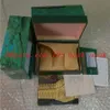 2022 Ship Super Quality Watch Box New Style Green Original Box Papers Leather Bag Gift Boxes In GM T SU B SE A Watch Box Gree246t