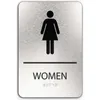 Cartello per bagno personalizzato all'ingrosso Accessibile per disabili Tattile Braille Nuovo ADA Segnaletica per porta da muro per WC per sedia a rotelle unisex Cartello per ristorante per affari 8 "H x 6" W