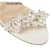 JC Jimmynessity Choo Women Shoes Maisel för sandaler Famous Pearls Designer Crystal-embellished Pumps Feminine Perfect High Heel Lady Dress Eu35-43.box