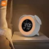 Orologi da tavolo da scrivania Comodino Alba Tramonto Sveglia Luce Digitale Led Musica Sveglia Camera da letto Calendario da tavolo Orologio snooze Caricatore del telefono da tavolo YQ240118