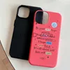 Obudowy telefonu komórkowego Kreatywna urocza litera Pink Girl Telefon etui na iPhone 14 13 12 11 Pro Max 2 w 1 szokujący zderzak Mat Film Hard Shell J240118