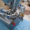 Paste Filling Machine With Heating Mixing Hopper Chocolate Honey Cream Hot Juice Sauce Jam Jar Filler Pneumatic Piston Filler