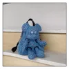 2024 Den senaste mode denim paljett ryggsäck Cartoon Figure Tote Academy ryggsäck 36*13*55