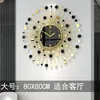 Relojes de pared Reloj de lujo ligero Colgante Sala de estar Hogar creativo Arte de moda y minimalista