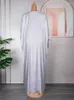 Vestidos casuais 2024 primavera para mulheres dubai africano luxo cristal maxi robe solto boubou festa de casamento vestido de noite branco abaya roupas