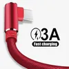 3M 90 Degree Elbow Type C Cable Fast Charging Wire for Xiaomi Samsung S23 S10 S9 Mobile Phone USB A to Type-c Micro Wire Cord