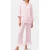Y2K Sleepwear Set Women's Fur Patch Work Stripe Plain Long sleeved Top with Bell Bottom Sleepwear Lounge 240118