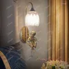 Wall Lamp Nordic Angel Crystal Bedhead Warm Light Living Room Bedroom Cartoon Wiring