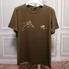 バルマニTシャツデザイナーオリジナル高品質のメンズTシャツレーザー金色のレタースパンコールハーフスリーブカジュアルルーズツシャツ