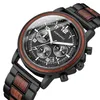 Marque de luxe hommes bois quartz montre-bracelet hommes sport montre étanche homme chronographe en bois montres 2990