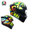 Full Face Open Year New AGV Motorcykelhjälm KS Full Helmet Four Seasons Anti Fog Racing Helmet Men's and Women's Motorcycles Brand New Ohqz