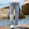 Jeans d'hiver pour hommes, extensibles, mode décontractée, Super qualité, broderie, jambe droite, 99% coton, ample, grande taille 42 Bruce shark 240117