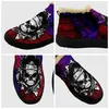 CoolCustomize Custom New Design Ghost Bat Pumpkin Skull Halloween Festival Snö Ankelstövlar Personlig egen mode Vinter Varma päls fodrad unisex Granny Boots