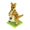 Bloki Mini Cartoon Animals Bloks Blaki Building 3D Dinosaur Giraffe Kangaroo Panda Diamond Miniaturowe figurki Model LDREN Educational Toyvaiduryb