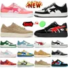 Bapestan Designer Casual Buty dla męskich damskich gwiazdy STA SK8 Zamie Straż Patent skórzany czarny biały potrójny różowy różowy zielony niebieski niebieski luksusowe trampki mody trenerzy małp