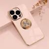 Luxury 360 Rotation Magnetic Ring Stand Holder 6D Plating Soft TPU Cases Socktäkert täckning för iPhone 15 14 13 Pro Max 12 11 XR XS 8 7 Plus Samsung S23 Fe S24 Ultra