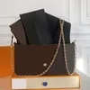 10A Hoge kwaliteit Felicie Pochette mini portemonnees luxe portemonnee crossbody designer tas Designer Clutch satchel heren vrouw Dames Vintage Drukproces Totes Bag