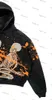 Sweats à capuche pour hommes Sweatshirts New High Street Skull Print Hip Hop Street Youth Vêtements Rétro Sweat à capuche surdimensionné Pull de mode Couple Vêtements Anime Hoodieyolq