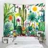 Tapices Planta Tropical cactus tapiz colgante de pared pinturas de tela nórdica para el hogar decoración de fondo Bohemianvaiduryd