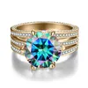 18 couleurs pour les options Bague en diamant Moissanite en argent sterling 925 5CT VVS Bagues Moissanite pour hommes femmes pour fête de mariage bijoux cadeau taille 5-9