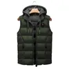 Marque gilet hommes hiver gilets décontractés vêtements d'extérieur chaud capuche veste hommes sans manches réversible vestes Parkas 240117